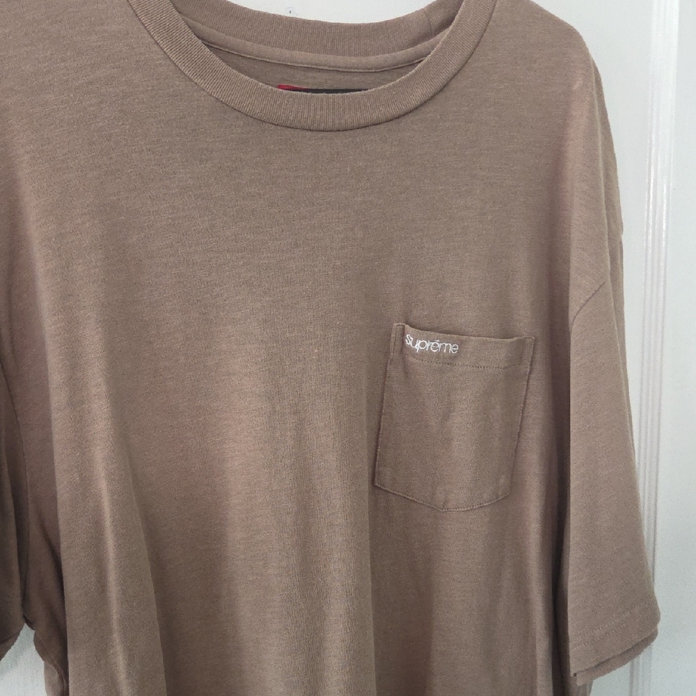 Supreme Beige Short Sleeve T-Shirt